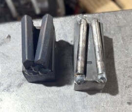 angled bottom dies